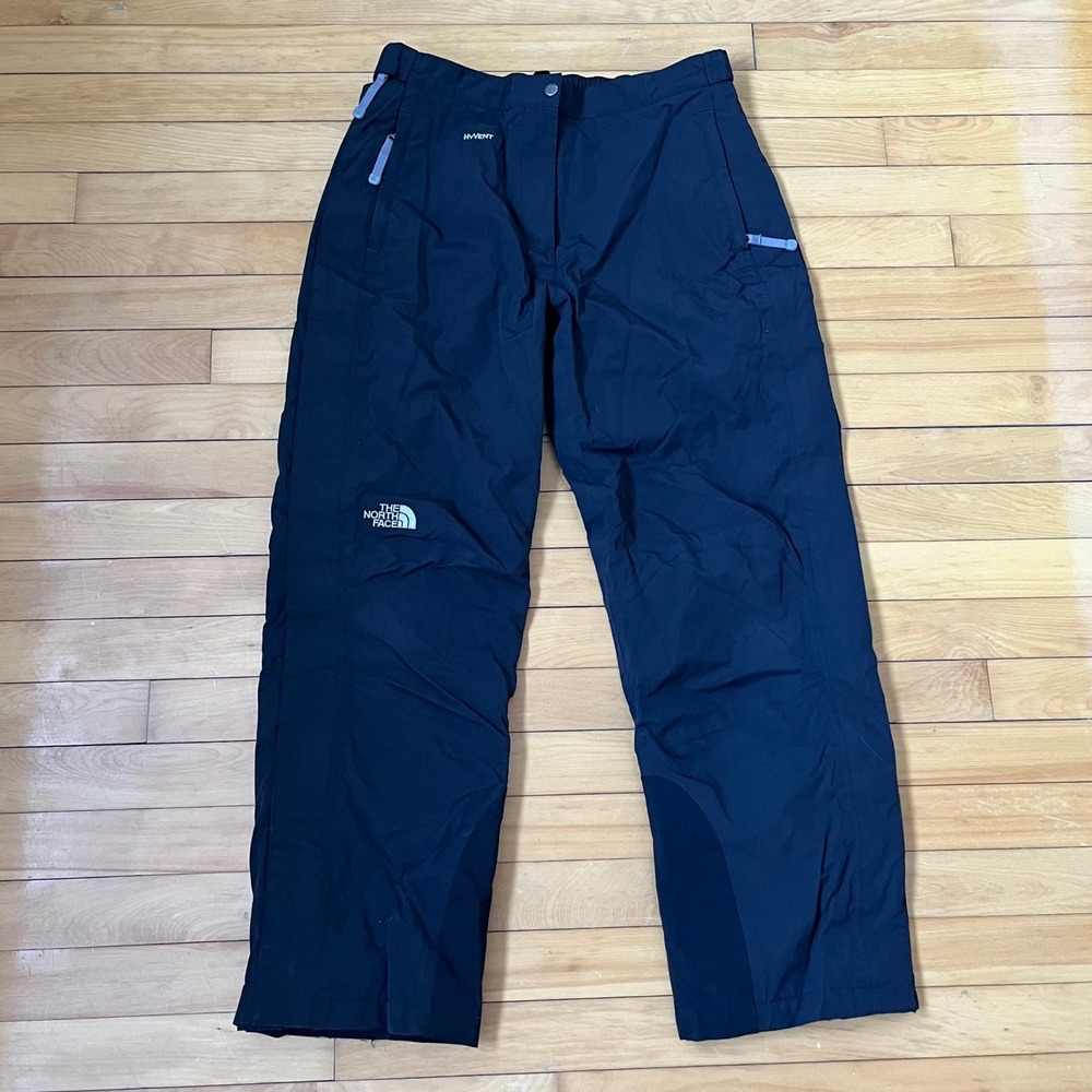 The North Face HyVent Snow Pants Womens Large Black Waterproof Insulated Ski